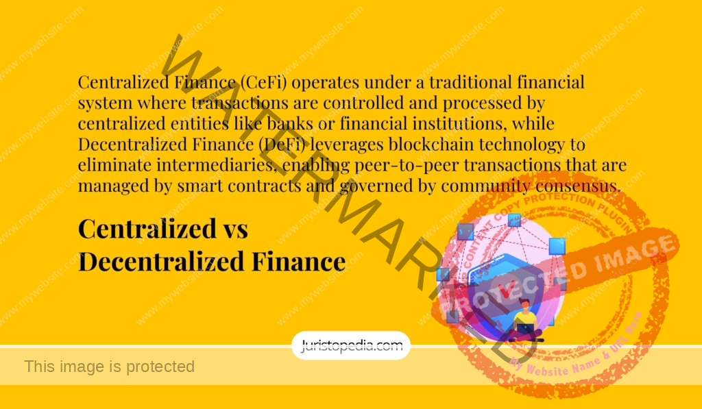 Centralized vs Decentralized Finance Legal Defintion - Defi - Cefi