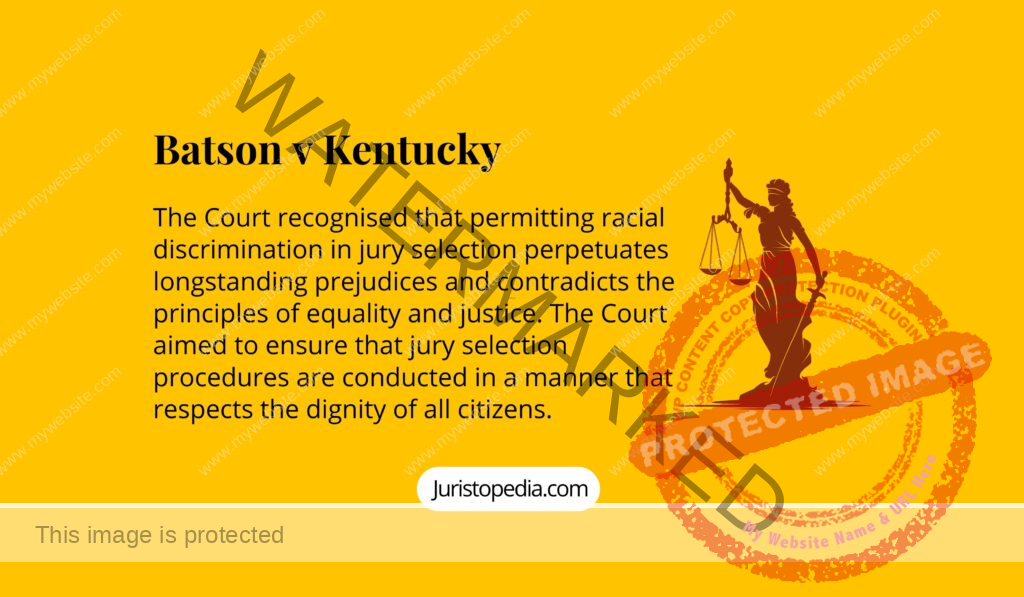 Batson v Kentucky (1986) Case Summary and Legal Principles