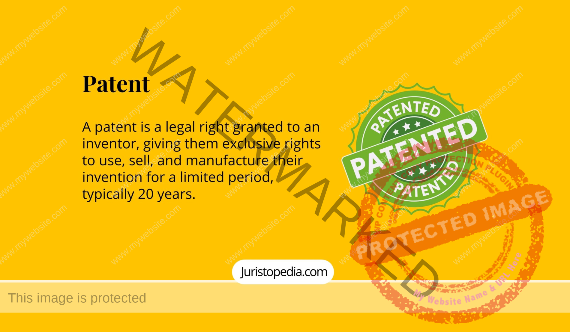 Patent - legal right to use - patent as an intellectual property - patent law - patent meaning